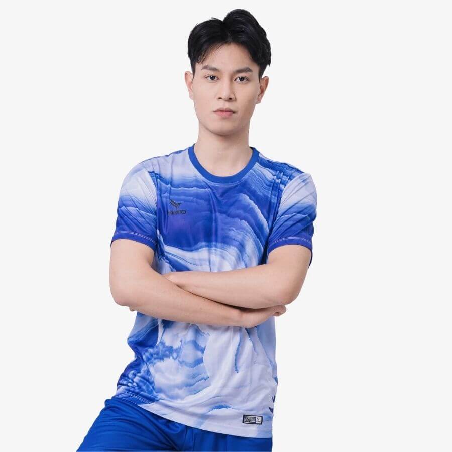 Bộ quần áo bóng đá Kamito Tornado màu xanh bích